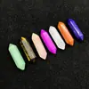 Cristal Natural Transfronteiriço Colorido Coluna Hexagonal Dupla Pedra Bruta Terno Pedra Bruta Pedra Rolante Combinação Minério Amostra Caixa de Presente