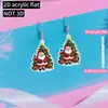Brincos Pendentes de Acrílico 2D Novos Transfronteiriços Papai Noel Natal Fofo Novidade Modernos Brincos de Acrílico