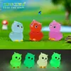 Nuevo producto transfronterizo: figuras de búhos luminosas y lindas, accesorios decorativos DIY para paisajismo de jardines, adornos de paisaje en miniatura