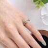 Anillo Ovalado Estilo Coreano, Moda de Blogger Ins Japonés, Patrón de Diseño Geométrico Simple Ins de Nicho, Anillo de Cola Abierta para Mujer