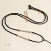 Cordão de Pescoço Ajustável com Padrão Espiral Tecido à Mão e Design Simétrico para Homens e Mulheres, Adequado para Pingentes de Jade e Ágata