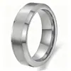 Anillos de Moda Versátiles para Parejas de Acero Inoxidable Pulido Cepillado de 4 6 8 mm, Nuevos Modelos Transfronterizos Europeos y Americanos para Amazon, Venta al por Mayor