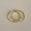 Aretes de Círculo Tejidos de Doble Capa Dorados para Mujer, Diseño Sencillo, Únicos y Elegantes, Pendientes de Moda y Tendencia para el Día a Día