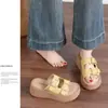 Sandálias Birkenstock de Solado Grosso Estilo Retrô de Comércio Exterior Novas para Primavera/Verão Chinelos Sandálias Plataforma para Pessoas Baixas Transfronteiriço