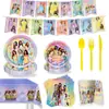 Louças de festa de aniversário para o novo grupo de meninas katseye: pratos de papel, copos de papel, guardanapos de papel, faixa com retrato, decorações de bolo