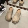Zapatos Birkenstock Pequeños Zapatos de Plataforma Tipo Pan sin Talón Explosivos Baotou Medias Zapatillas Suela Gruesa Ropa Exterior para Mujer 2025 Nuevo