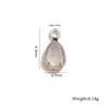 Colgante de gota de agua de acero inoxidable con diamantes, chapado en oro de 18 quilates con piedra de cristal de color en forma de corazón, colgante accesorio para joyería DIY