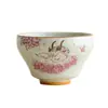 Caneca de Cerâmica Mestra Flor de Veado Cinza Vegetal Estilo Chinês Caneca de Chá Kung Fu Artesanal para Casa Caneca Individual para Degustação