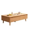 Mesa de centro para sala de estar, apartamento pequeno, novo modelo 2025, estilo madeira natural, simples moderna, adequada para moradia alugada, mesa de chá para sofá