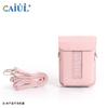 Para la mini impresora link 3 funda protectora bolsa de cuero PU bandolera diagonal almacenamiento funda de cuero
