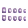 Olho de Gato de Vidro Roxo Textura de Alto Padrão Estilo Menina Estilo Irmã Real Clareamento Manicure Estilo Curto 30-t Manicure Usável