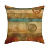 Funda de Almohada Geométrica Retro de Venta Caliente Transfronteriza Tela Estilo Americano Funda Decorativa para Cojín de Sofá Funda de Cojín Amazon