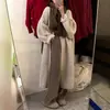 Cárdigan de Punto Grueso Holgado Doble Cara Nuevo Estilo 2026 Otoño e Invierno Talla Grande Estilo Perezoso Suéter Abrigo de Manga Larga para Mujer