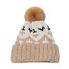 Gorra de lana de mohair para otoño e invierno nueva de Amazon transfronteriza gorra para el frío gorra tejida de rombos geométricos retro para hombre y mujer 2024