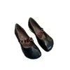 Populares Zapatos Mary Jane Franceses Otoño 2026 para Mujer, Zapatos Bajos Versátiles, Zapatos de Tacón Grueso Retro de una Sola Pieza para Mujer
