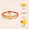 Shuibei Ouro Puro 999 Coisas Boas Pulseira de Lótus Ouro Duro 3D Pulseira de Lótus Elegante e Tranquila Tecida à Mão