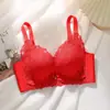 Jinger Seleccionado 237 Ropa Interior para Mujer Mediana Gruesa Sujetador para Mujer Pecho Pequeño Push-up Ajustable Sexy Sujetador de Encaje