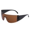 2022 Nuevas gafas de sol de una pieza con estrella de cinco puntas Y2G europeas y americanas sin marco, gafas de sol Millennium para chicas calientes, gafas deportivas transfronterizas