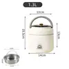 Lonchera de acero inoxidable 304, recipiente para el desayuno de gran capacidad, ideal como regalo, adecuado para el trabajo o la escuela, portátil, con compartimentos, hermético y mantiene la comida caliente