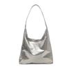 Bolso de hombro para mujer, elegante, de gran capacidad, sencillo y moderno, de dos piezas, con diseño brillante, para otoño de 2024