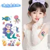Hermosos Tatuajes de Pegatina de Sirena de Cuento de Hadas con Brillo de Colores Fáciles de Limpiar Brazo Pecho Linda e Interesante Decoración Personalizada