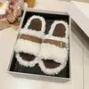 Pantuflas Felpudas para Mujer 2026, Zapatos Planos de Lujo para Interiores, Nuevas Pantuflas de Algodón de Invierno, Pantuflas Antideslizantes, Diseño de una Tira