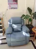 Cabina de Sofá Espacial de Primera Clase, Silla Reclinable Eléctrica Multifuncional de Cuero Transpirable para Computadora, Sofá para Belleza, Manicure, Pestañas
