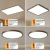 Luminária de teto para sala de estar estilo medieval, nova luminária de quarto estilo chinês na cor nogueira, novo modelo 2026 luminária de espectro total para proteção ocular
