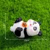 Terrario de musgo, figura de panda creativa y adorable para hacer té alrededor de una estufa, accesorios de decoración DIY, adornos en miniatura