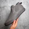 Zapatos de Cuero para Hombre Otoño e Invierno 2025 Zapatillas Versátiles Ligeras Slip-On Cómodos de Caña Alta Suela Blanda Zapatos de Conducción de Cuero para Hombre