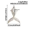 Accesorios de colgante de océano: caracola, caballito de mar, delfín, colgantes de concha, joyería para collares DIY, galvanizado al vacío con oro de 18k