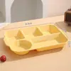 Prato de Jantar Compartimentado de Palha de Trigo, Alto Valor Estético, Prato de Café da Manhã Aprofundado, Prato de Refeição para Cantina Escolar, Prato para Perda de Peso, Prato Multicompartimento