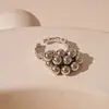 Anillo Geométrico de Apertura Irregular con Pliegues Europeos y Americanos, Anillo Sencillo de Nicho Elegante de Gama Alta, Joyería para Mujeres