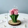 Procesamiento Personalizado de Ramos de Tulipanes, Velas Aromáticas con Forma DIY, Regalos Atmosféricos para el Día de San Valentín, Decoraciones de Escritorio