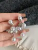Deixe-me Brilhar: Brincos de Pérola Estilo Xu Yan e Zhao Lusi para Mulheres, Brincos Longos Elegantes e Requintados Franceses, Brincos de Tarraxa Versáteis