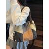 Comercio Exterior Transfronterizo Al por Mayor Lona Gran Capacidad Bolso de Hombro Retro Empalme Bolso Cruzado para Mujer Más Vendido Bolso de Viaje Almacenamiento