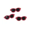 Al por mayor versión coreana de gafas de sol pequeñas de resina accesorios decorativos semiacabados multicolor Joker corazón accesorios para gafas ovaladas