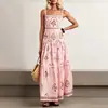 Vestido bohemio de estilo cruzado europeo y americano 2026, nuevo, de cintura alta y bajo amplio, para vacaciones de verano en la playa, holgado y adelgazante