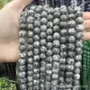 Cuentas Sueltas de Piedra Natural, Cuentas Redondas de Piedra Sésamo Blanco, Accesorios para Joyería DIY, Cuentas para Pulseras, Productos Semiacabados al por Mayor