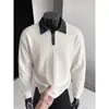Camisa de Manga Larga Casual Artística Francesa con Patrón de Diamantes Texturizado Vintage Tridimensional para Hombre Nueva de Otoño 2026