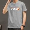 T-shirt masculina fina de manga curta com letra fina de manga curta camiseta masculina moda curta moda all-match casual top roupas camiseta masculina