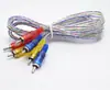 Directo de fábrica alta calidad 3RCA/3RCA línea trenzada transparente línea de ensamblaje de audio