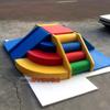 Combinación de Software de Escalada. Jardín de Niños Volumen Suave Madera. Material didáctico para la educación temprana. Combinación Suave de Escalada y Deslizamiento. Tobogán Sensorial