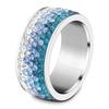 Anillo Versátil de Moda Simple para Estudiante con Color Degradado Diamante de 8 mm de Acero Inoxidable Acero Titanio de Venta Caliente Transfronteriza Europea y Americana al Por Mayor