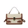 Bolso de Mano Elegante de Moda con Bloque de Color Ins Hombro Cruzado Popular en 2025 Nuevo Verano para Mujer Bolso Cuadrado Pequeño