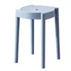 Taburete de Plástico Estilo Nórdico Taburete Alto Engrosado Taburete Cuadrado para Sala de Estar del Hogar Taburete de Goma Creativo Banco Pequeño Popular para Adultos