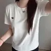 Camiseta com Estampa de Filhote para Mulheres, Estilo Simples de Início de Primavera, Gola Redonda, Camiseta Cartoon de Manga Curta, Confortável, Versátil, Casual, Emagrecedora, Para Usar em Camadas, Camada Base