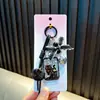 Pingente Chaveiro Gato Casal Pequeno Charme Cordão para Celular Decoração Chaveiro Carro Acessório de Bolsa Pequeno Ornamento