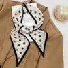 Bufanda Pequeña Biselada Nueva para Mujer Blanca de Gama Alta Estilo Coreano Estilo Japonés Corbata para Bolso Banda Estrecha para el Cabello Cinta de Bufanda Bufanda Estilo Coreano