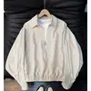 Camisa de manga larga a rayas verticales vintage de dos piezas falsas para primavera para hombres y mujeres, marca de moda, corte holgado para pareja, camisa casual de alta gama